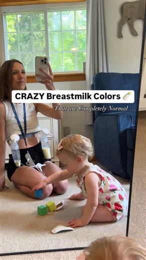 Helen on Instagram: "Have you experienced any of these?! 👀🍼 Breastmilk can come in so many colors! 🤍🤎🩵💚💛❤️🧡 ….. what this might mean: ✨ White – Mature breastmilk with the perfect balance of fat and nutrients for your baby. ✨ Yellow – Colostrum or high-fat milk, often seen when thawing frozen milk. ✨ Blue – Foremilk, which is thinner and lower in fat but still packed with nutrients! ✨ Green – Possible diet influence (hello, leafy greens!) or leftover meds like iron supplements. ✨ Clear –