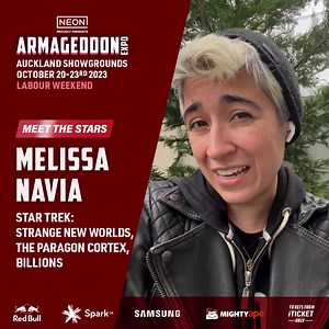 The amazing Melissa Navia is so right - if you haven't got your tickets to #springeddon yet, what are you doing with your life?! Come along and meet Melissa and her Star Trek cast mates at the event this October 20th-23rd! Tickets and tokens on iTicket: iticket.co.nz/go-to/springeddon-2023 See the schedule: armageddonexpo.com/schedules/ | Armageddon Expo