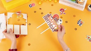 Tennis Happy Birthday Wooden Cake Topper Tennis Racket Ball Cake Pick, Tennis Theme Birthday Party Decoration Supplies