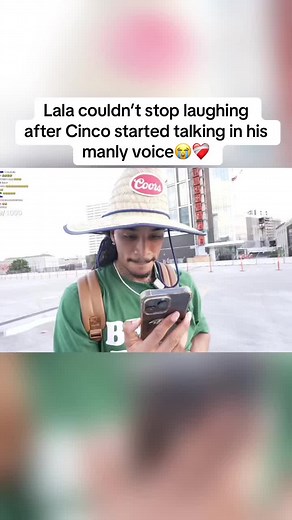 Jay Cinco and Lala laughing together — Lala laughs at Cinco’s deep voice
