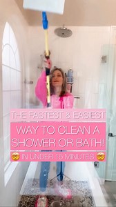 The fastest and easiest way to clean a shower or bathtub… in 15 minutes 🤯🤯🤯 I 100% used to dread cleaning the shower… The shower to be exact! Frameless showers are beautiful, but they are very hard to keep clean. And that river rock 🫠 so I have spent the last two years trying to figure out a system that makes us quick, is symbol, and doesn’t break the bank! And boy did I find it!!! These two products together have been a time saving game changer!!! The Simple Scrub scrubs my walls and glass 