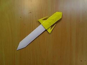 How to Make a Paper Mini Dragon Knife - Easy Tutorials