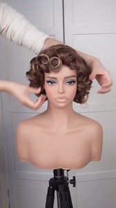 Annivia Short Curly Wigs for Black Women Afro Kinky Curly Wig with Bangs Loose Cute Curls Synthetic Hair for African American Women（Ombre Blonde）