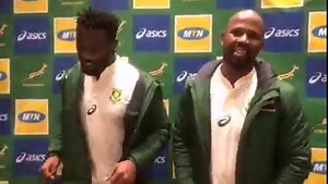 Great message of support for the Springbok Women, from Siya Kolisi and Mzwandile Stick on behalf of the Springboks. We will leave nothing out there! #NovemberSeries2021 #TogetherMovingForward | Springboks