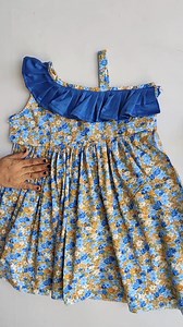 Off Shoulder Baby Frock Cutting and stitching #sew #sewingtipsandtricks #sewing #sewinghacks #sewing ideas #fashiondesigning #stitch #stitching #fashiondesigning #design #fashion | Style By Siddhi