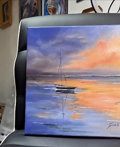 EPHEMERE Marine Oil Painting Sunset Waves, Sea Landscape, 30x30cm Unframed. Gift. Handmade Art Passion Unique Piece Original - Etsy Canada