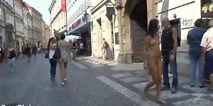 Lady Dee - Nude Walk in Public, Prague Street