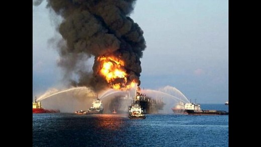 ARCHIVAL VIDEO: Deepwater Horizon oil rig in Gulf of Mexico ignited in 2010 explosion