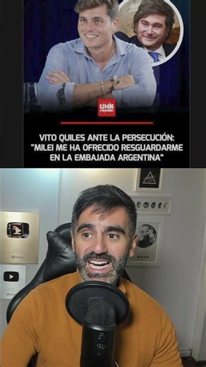 Milei ofreció asilo a Vito Quiles por persecución de Pedro Sánchez