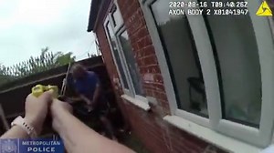 Moment man resists Taser and stabs police officer in the face with a pen