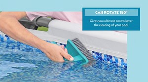 Bluescape Rotatable Step & Corner Pool Brush Head for Efficient Cleaning in Teal & Grey