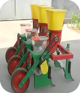 [Hot Item] Agricultural Machinery Precision Mini Walking Tractor Farm Implements Hitching Type Planting Machine 3 Row Corn Maize Seeder
