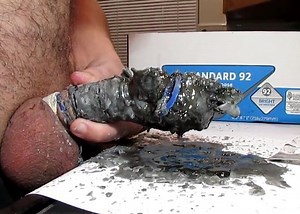 Properly waxing my cock CBT