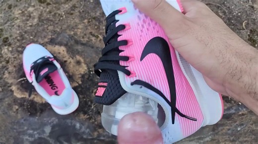 cumming inside his wife's pink ... sneaker