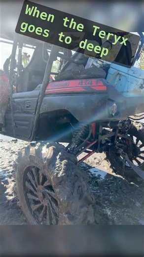 Teryx goes to deep #4wheeler #atv #hogwaller #mudhole #outdoors #superbog #sxs #trailriding