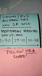 3.7K views · 76 reactions | 2D 3D Lucky Combinations Today @highlight #2dlotto #swertreslotto #ez2 #Swertres | Mr. A | Facebook