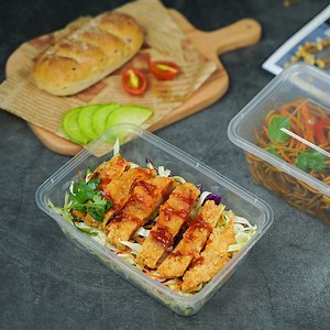 [Hot Item] Rectangle Plastic Food Packing Container Takeout Containers Food Storage to-Go