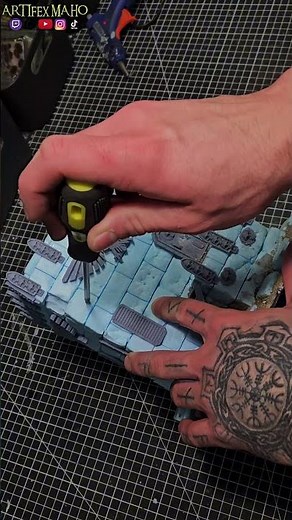 How to make realistic bullet holes to your terrain 🔥#warhammmer #Warhammer40k #AgeOfSigmar