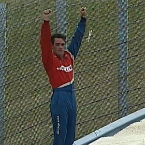 "I still vividly remember every moment heading towards that wall." Jimmie Johnson jumped out of the car and hopped on top of the roof after this hard crash at Watkins Glen. #NASCAR | NASCAR on NBC