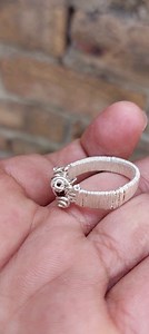 Garnet tamrra yaqoot genuine Gemstone chandi ring Handmade wrapped P4ice 3000 | Jewelleryhab