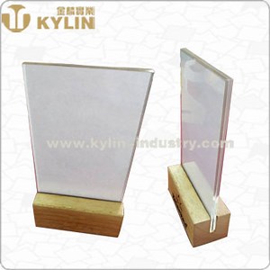 [Hot Item] A4 A5 A6 Wood Table Stand Menu Holder with Transparent Acrylic Top