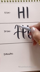Which one is your favorite? . . Material: Karin brush pen, Pentel sign pen, Chrome marker, KOI pen . . . 🌟 And if you’re interested in learning this lettering style for yourself, I highly recommend The 21-Day Brush Lettering Workbook - A Simple, Step-By-Step Guide For Beginners With Techniques, Practice Pages, & Projects. You can find the link in my bio or visit https://bit.ly/3AVEwfw . . . #HandmadeCards #NhuanDaoCalligraphy #Calligraphy #letrabonita #apuntesbonitos #caligrafia #Happybirthday