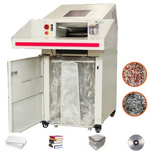 [Hot Item] آلة تمزيق الورق الكبيرة ذات المحور المزدوج بسعة صناعية لتمزيق الكرتون والملفات والكتب والأقراص المدمجة