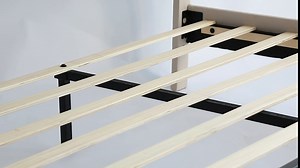 IKAYAA Queen Bed Frame with RGB LED Light Queen Size Platform Bed Frame with Adjustable Headboard No Box Spring Needed and Strong Wooden Slats Easy Assembly Beige