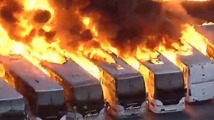 Major fire raging outside of Los Angeles