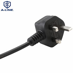 [Hot Item] VDE Approved UK Type 3 Pins Power Cord Without Fuse