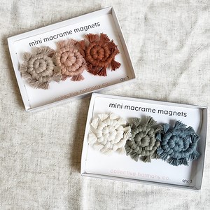 Boho Macrame Fridge Magnets: Handwoven Cotton Decor - Etsy