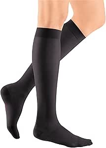 mediven sheer & soft for Women, 30-40 mmHg Calf High Closed Toe Compression Stockings, Ebony, V-Petite