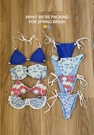 our spring break bikini lineup 🌞🌊 #dippindaisys #springbreakoutfits #springbreak #sustainableswim #springbreakhaul