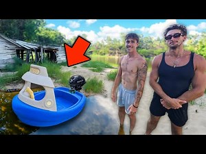 We made a MINI BOAT out of a Toy Sandbox - The Rub & Tug