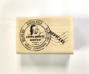 Santa Postmark With Latitude - North Pole Ho Ho Ho Rubber Stamp P125 - Etsy