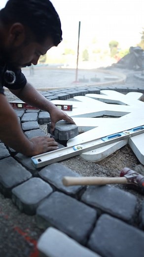 Laying bricks with precision. Insane Pool underway at The Inn At Christmas Place. When this pool is finished, you will be able to stay there and enjoy all the fantastic amenities: lazy river, grottos, hot tubs, candy cane water features, lounging areas, and fire features… #insanepools #lucaslagoons #poolbuilders #construction #pavers #brickwork Morales Outdoor Living LLC The Inn at Christmas Place | Lucas Lagoons Design