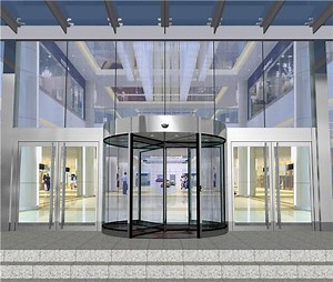 [Hot Item] Commercial Restaurant Shopping Central Manual Auto Three Wing Revolving Door