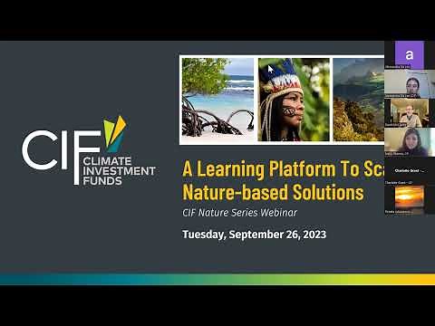 CIF Nature Series: A Learning Platform to Scale Nature-based Solutions