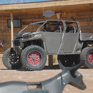 Wanna see the biggest, meanest Can-Am Defender ever built? Follow the link to watch UFC icon, mentor, and father Donald “Cowboy” Cerrone use the ultimate Can-Am Defender on his ranch in the season premiere of Visions of Victory Season 6. Link: https://youtu.be/5B0Ma_rXnQw | Fox Powersports