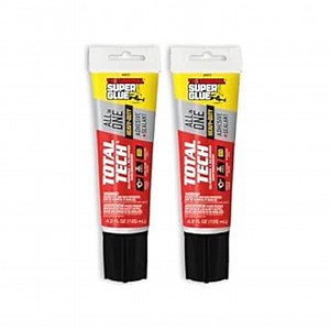 Amazon.com: Total Tech White Adhesive & Sealant Caulk, 4.2oz Tubes (2-Pack) – Heavy-Duty, All-Weather, Waterproof, Flexible, Instant Grab, High-Strength Bond | Ideal for Kitchens, Bathrooms, Pools & Repairs : Industrial & Scientific