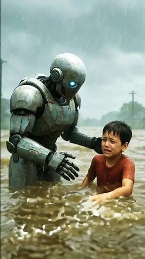 . “Robot Hero Saves Boy from Deadly Flood #robot #nextgenai #savehumanity