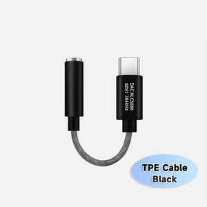 Câble tv - vidéo - son,Amplificateur de casque DAC USB-C à 3.5mm,pour Google Pixel,Samsung,iPad Pro,ALC5686- TPE Cable Black