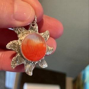 28 reactions | P8238 flaming deep orange sea glass Ohajiki Sun...