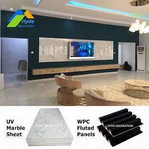 [Hot Item] High Quality Fireproof Waterproof PVC WPC Louvers Wooden Grain Fluted Wood Plastic Fluted Wall Panels for Ceiling Decoration