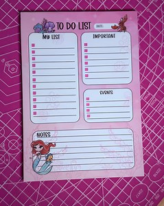 Mermaid to Do List Notepad | Ocean Theme Task Pad | Daily Desk Notepad - Etsy