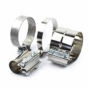 [Hot Item] 4-Inch 304 Stainless Steel Exhaust Pipe Accuseal Flat Band Clamp