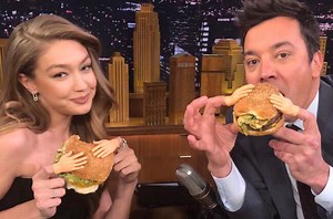 Gigi Hadid and Jimmy Fallon Show Their Love For Burgers | Al Bawaba