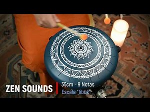 Zen Drum, steel tongue drum o handpan de Zen Sounds, 35cm, en escala "Jibuk"