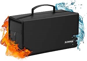 Fireproof Waterproof CD/DVD Storage Case, 128 Capacity CD Binder, CD Holders Storage Cases with Sturdy Zipper, CD Wallet Media Storage DVD Organizers and Storage CD Cases Car CD Holder (Black)