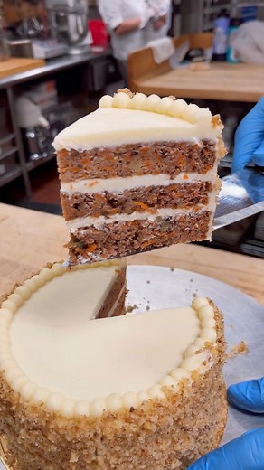 42K views · 698 reactions | CARROT CAKE  That’s a triple layer! #food #cake #carrot #dessert | The Succulent Bite | Facebook